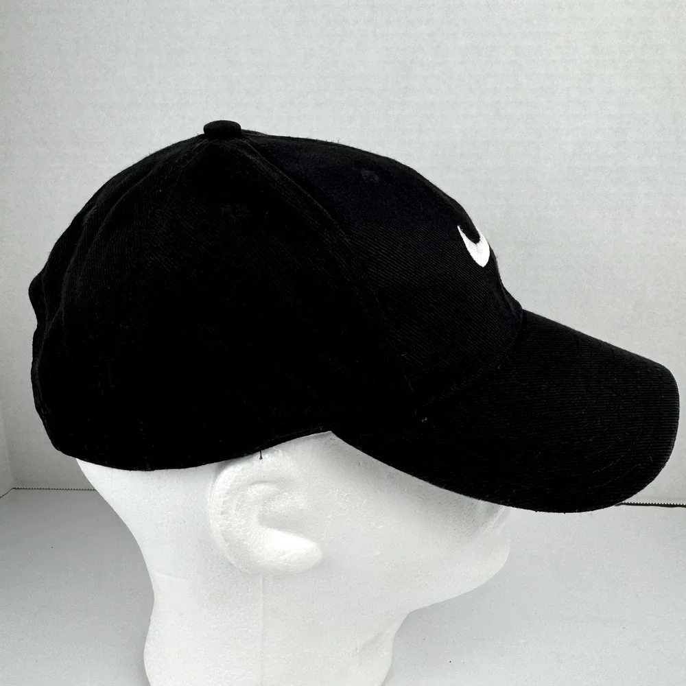 Vintage Nike Adult Snapback Hat Cap Swoosh Baseball Dad Black Green Under Bill